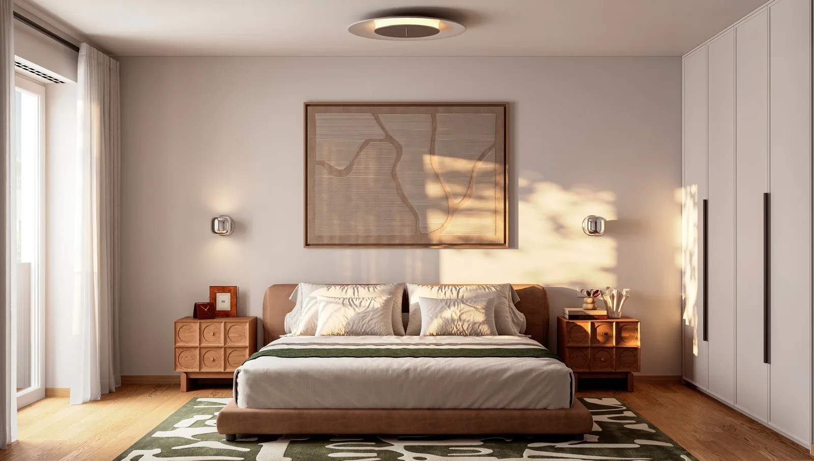 Schlafzimmer mit Einbauschrank